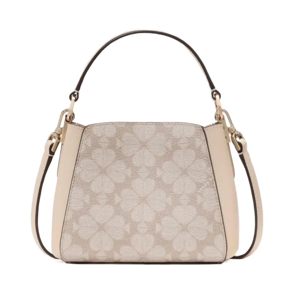 Kate Spade Flower Pvc Mini Top Handle Crossbody Dark Beige Multi