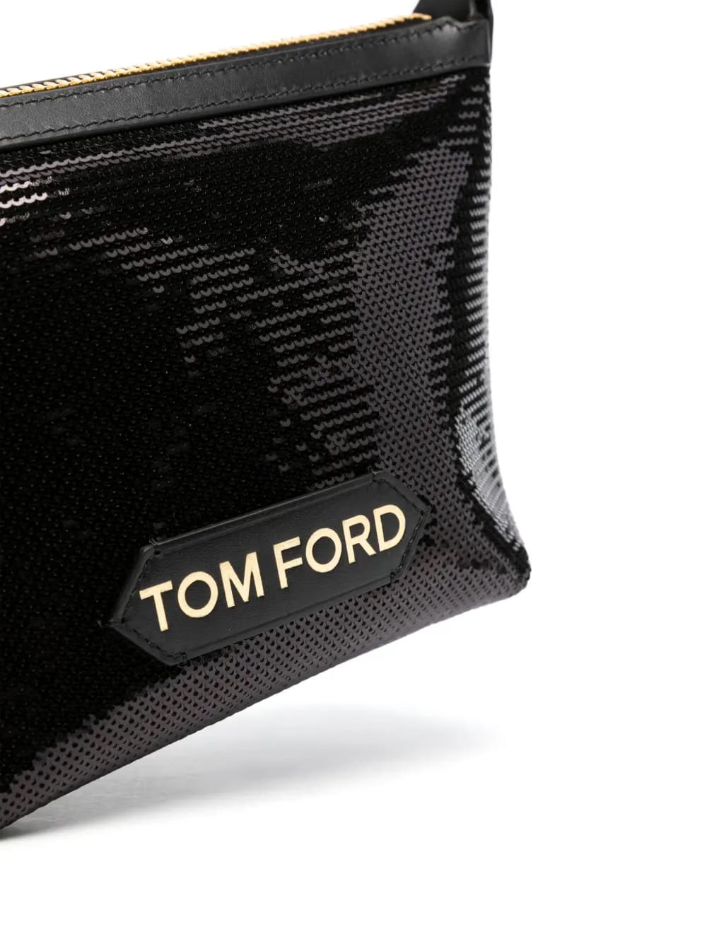 logo-plaque sequin tote bag