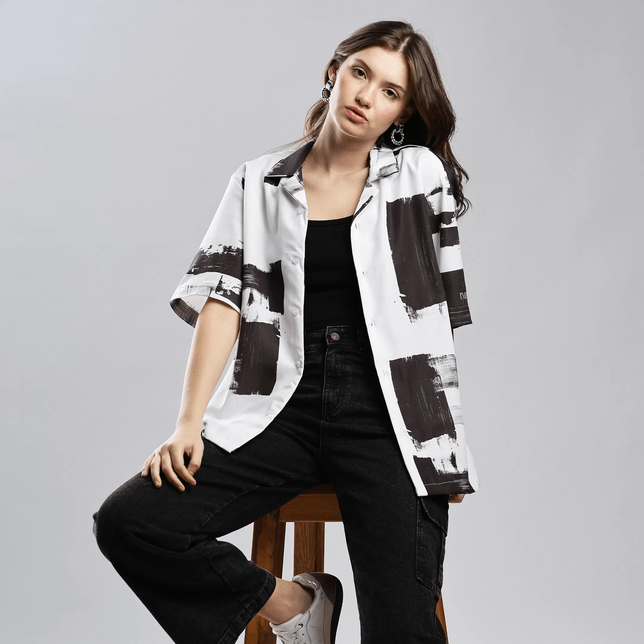 Artist Brush Strokes Resort Collar Shirt