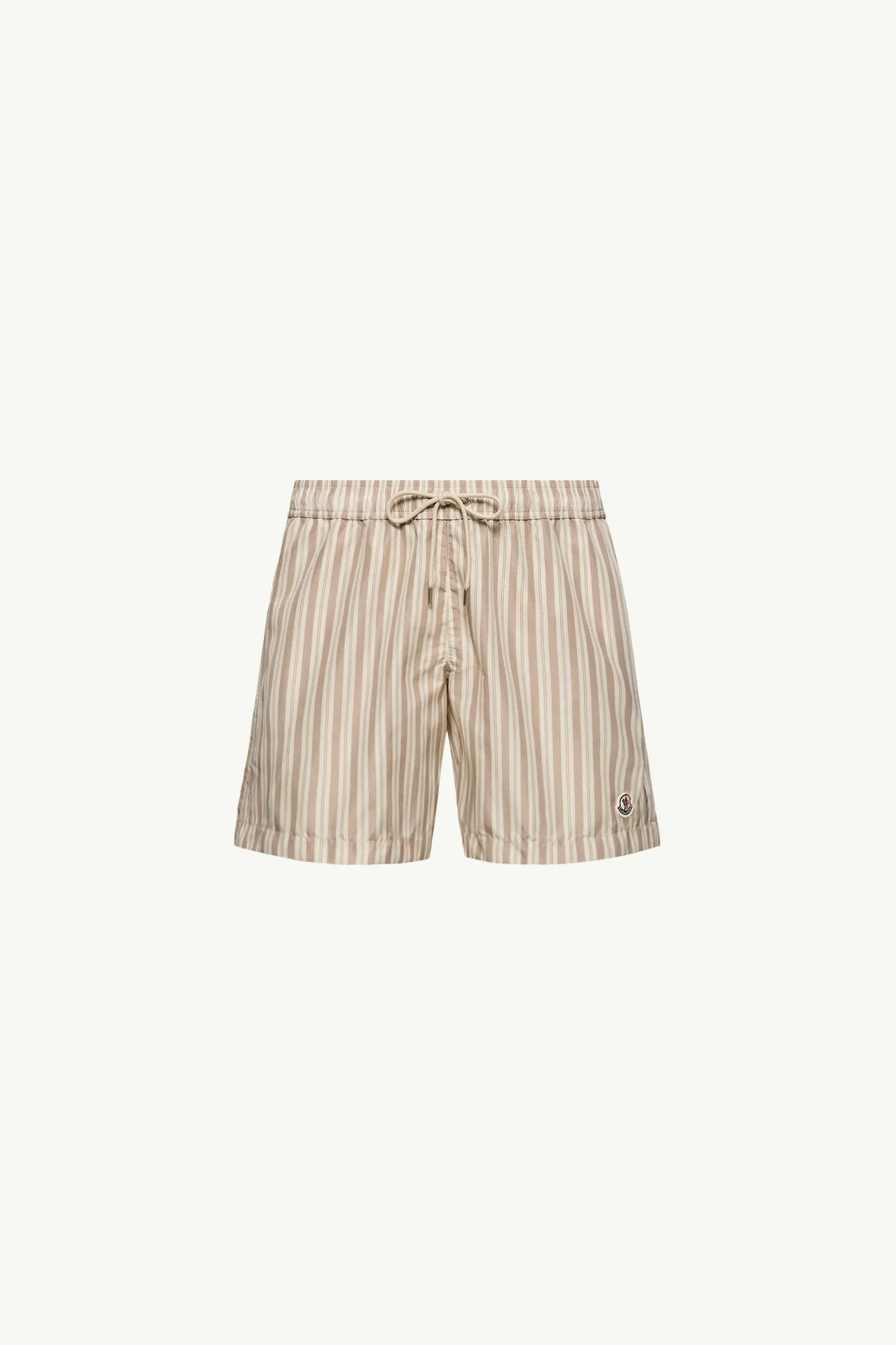 Moncler Striped Swim Shorts Light Beige Light Beige