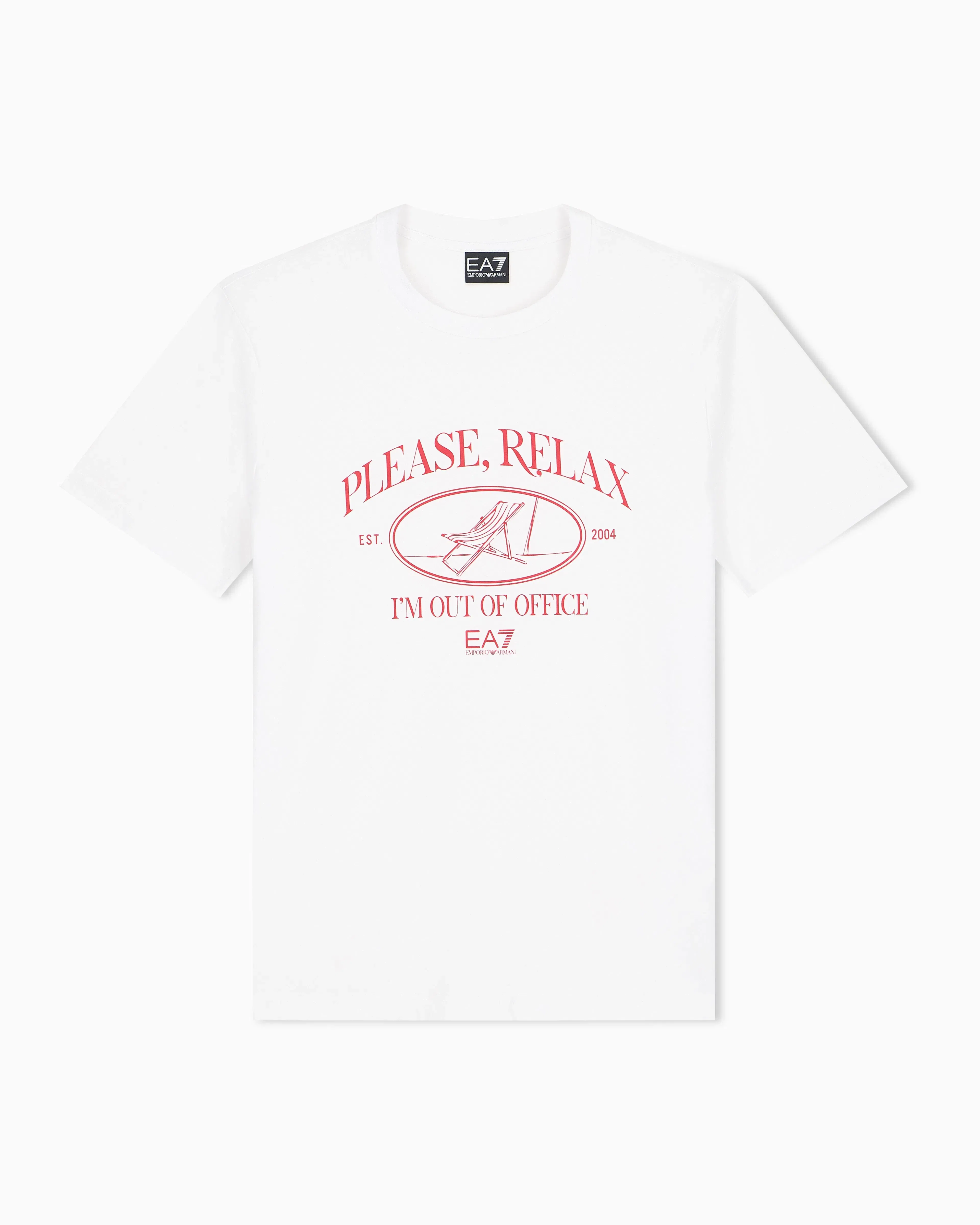 EA7 Pure cotton T-shirt with print