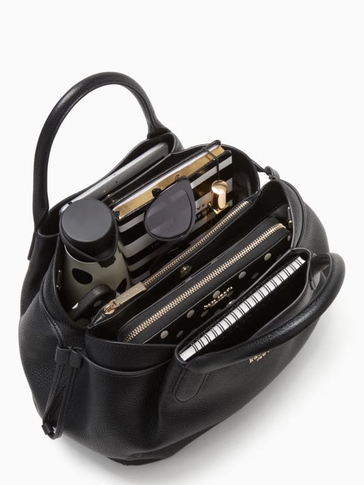 KateSpade Dumpling Large Satchel Bag Black