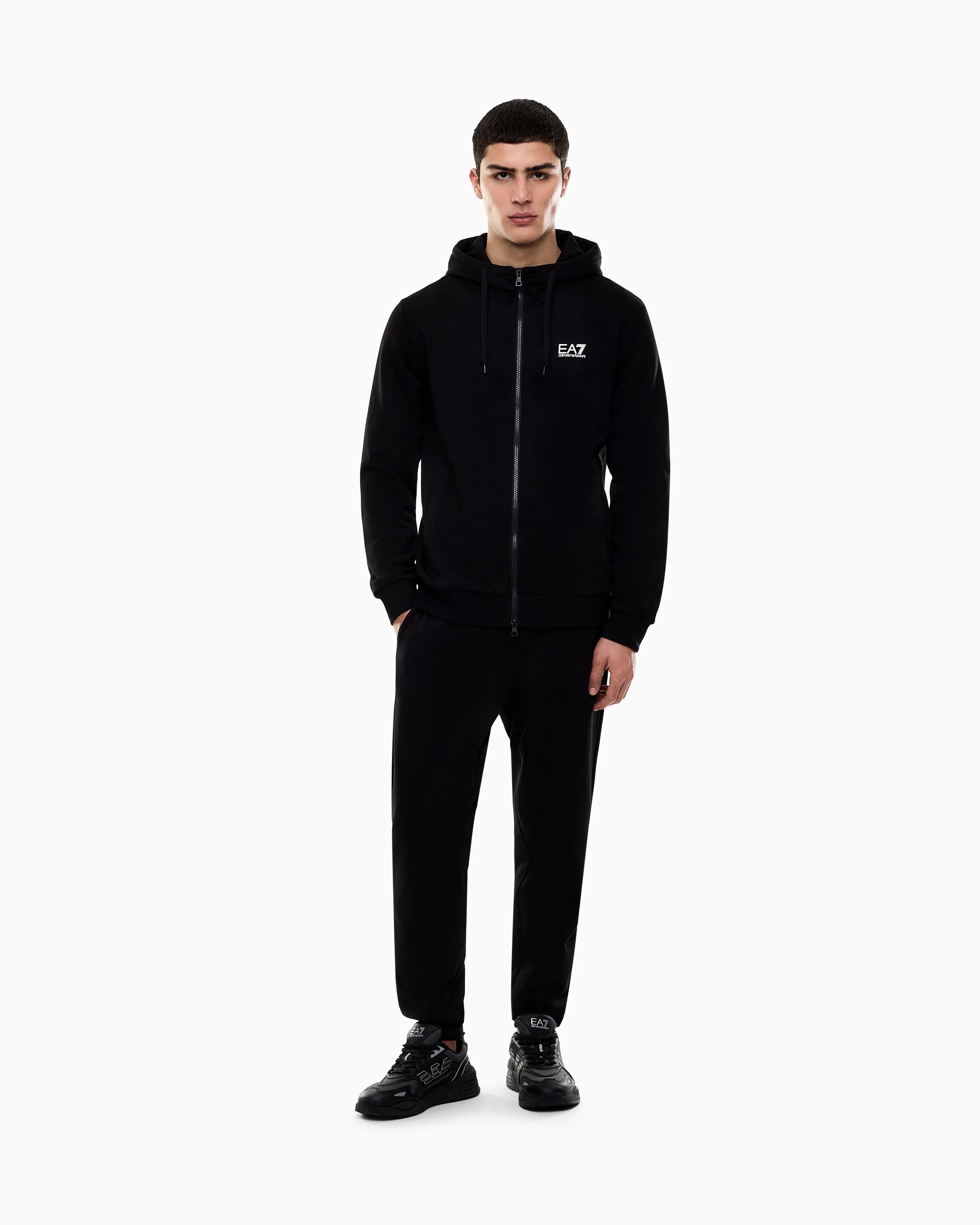 EA7 Suit tracksuit with hood and zip Core Identity
