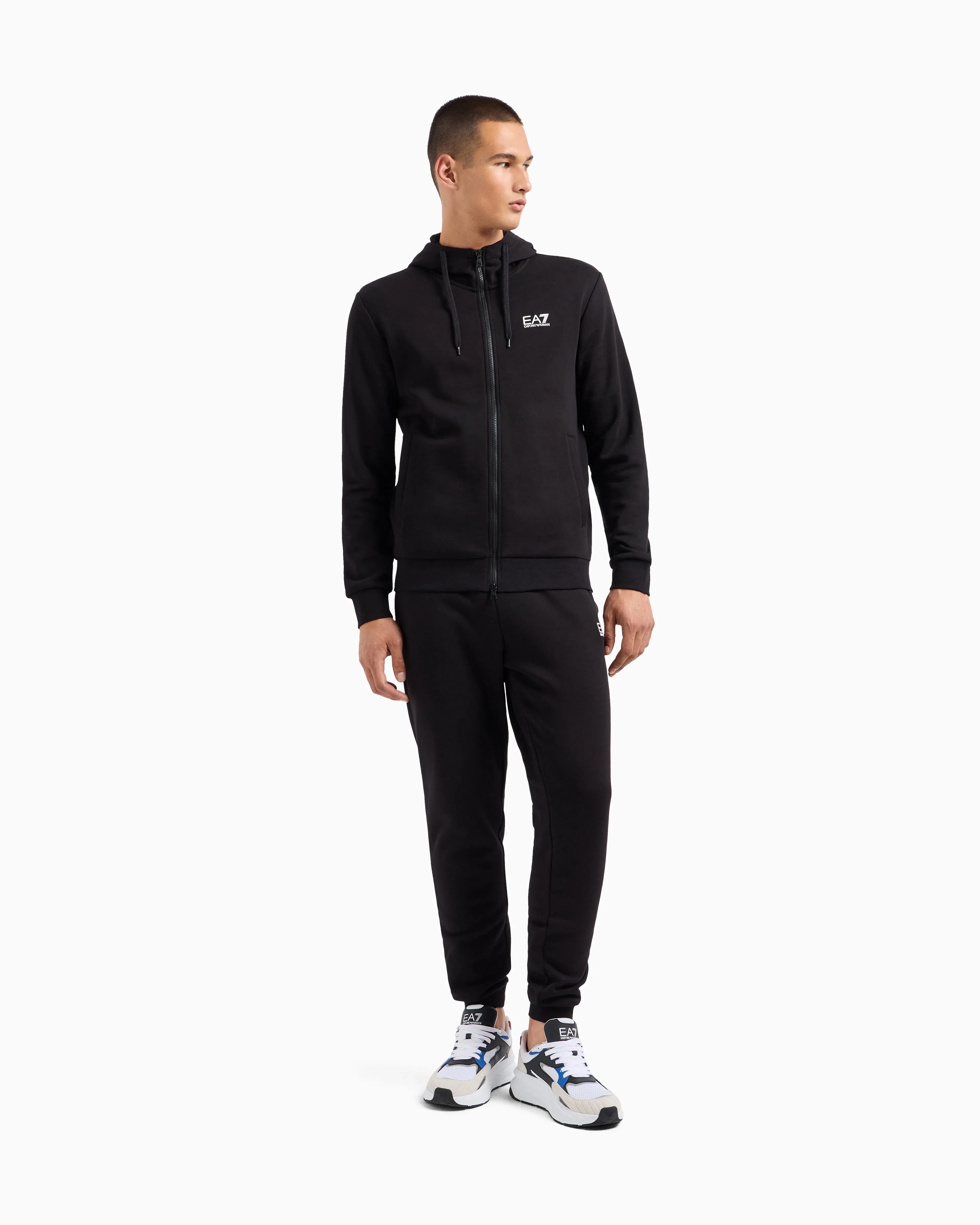 EA7 Suit tracksuit with hood and zip Core Identity