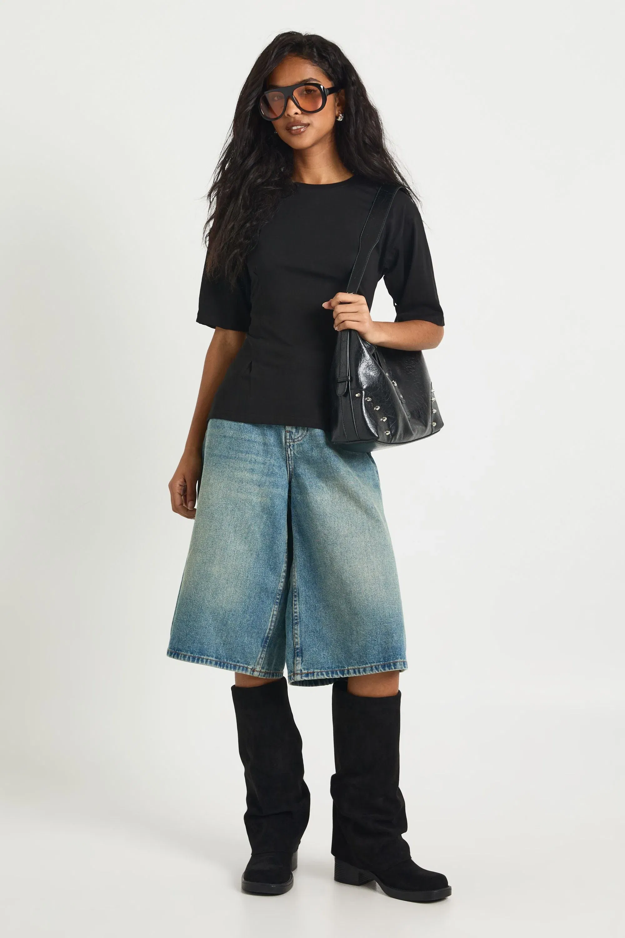Lace Up Back Oversized T-shirt