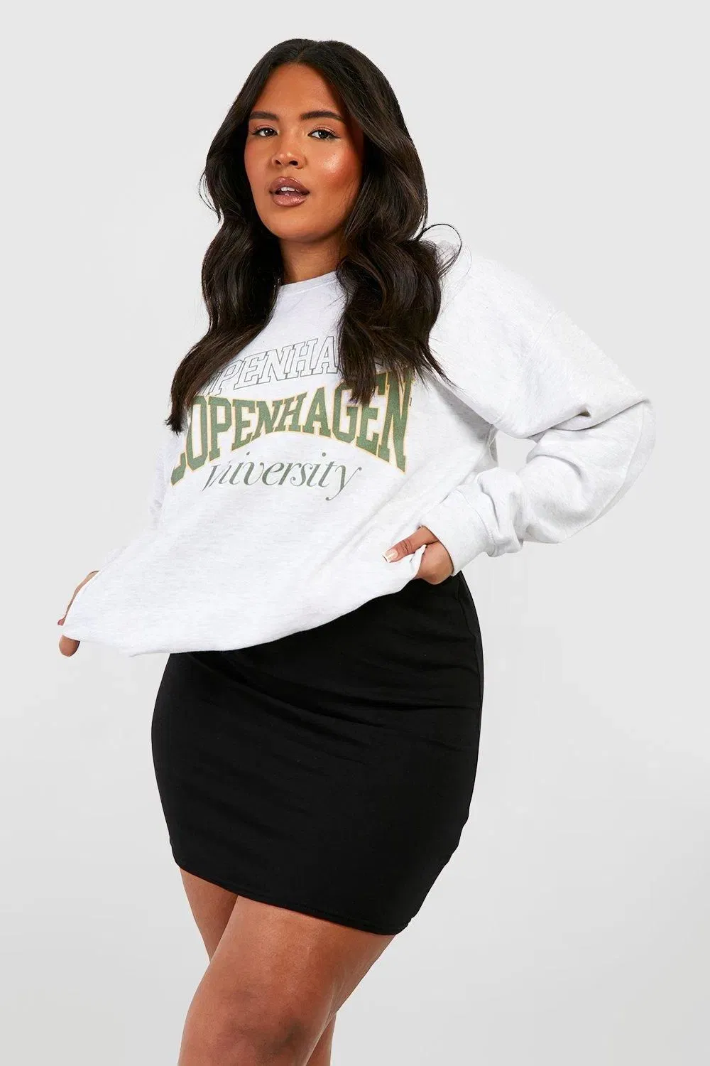 Plus Basic Jersey Mini Skirt