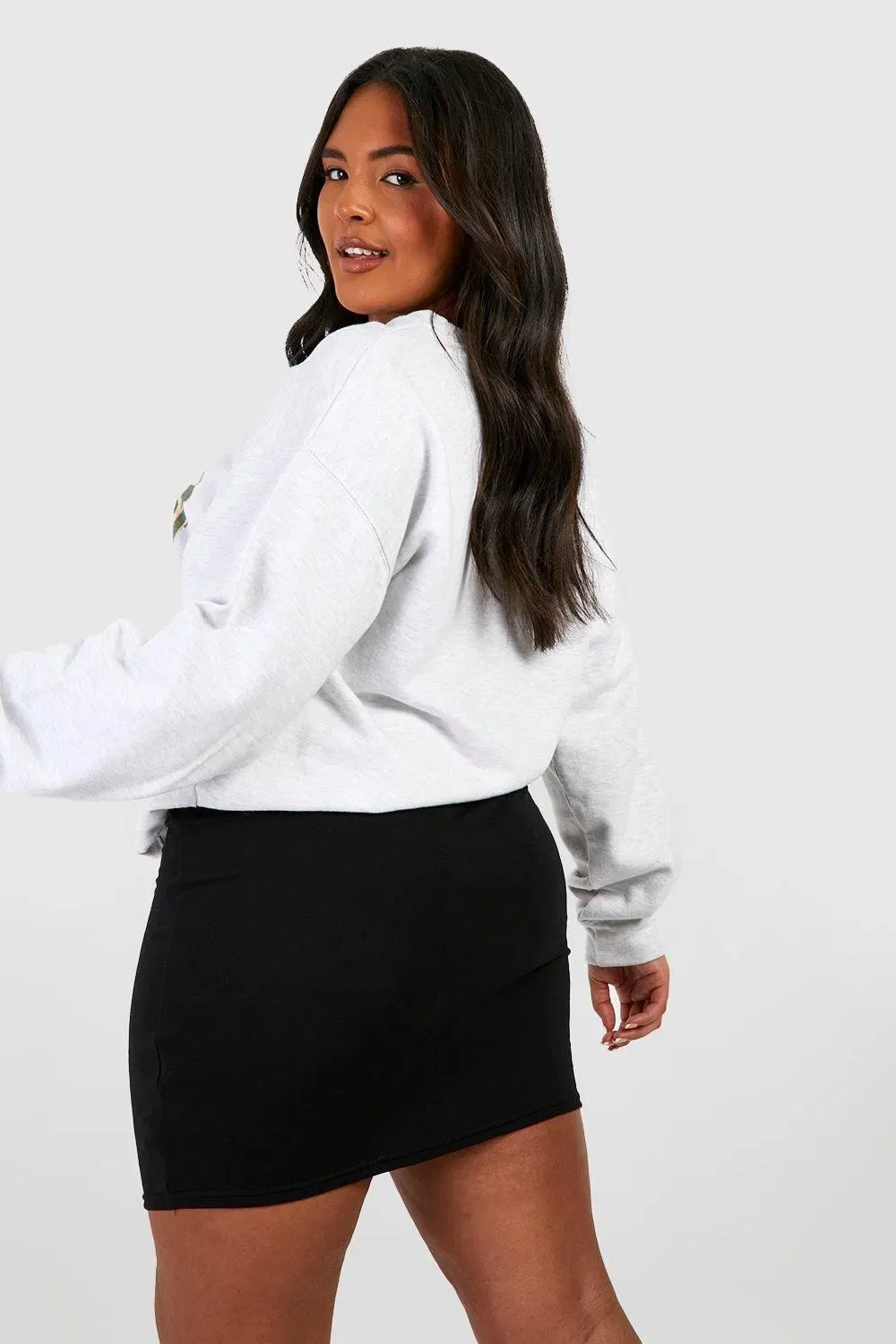 Plus Basic Jersey Mini Skirt