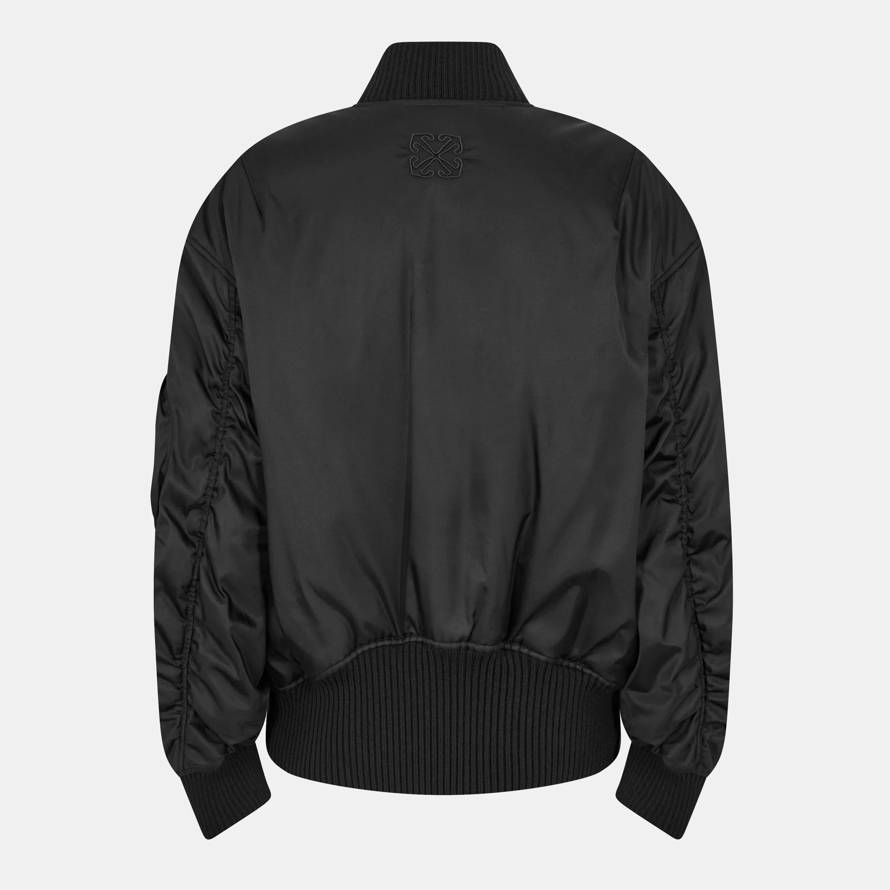 Patterned Relaxed Fit Bomber Jacket