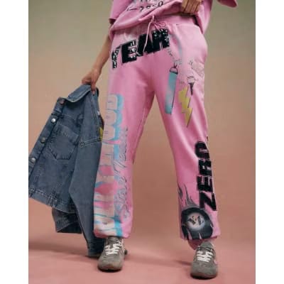 Pink Year Zero Graphic Joggers