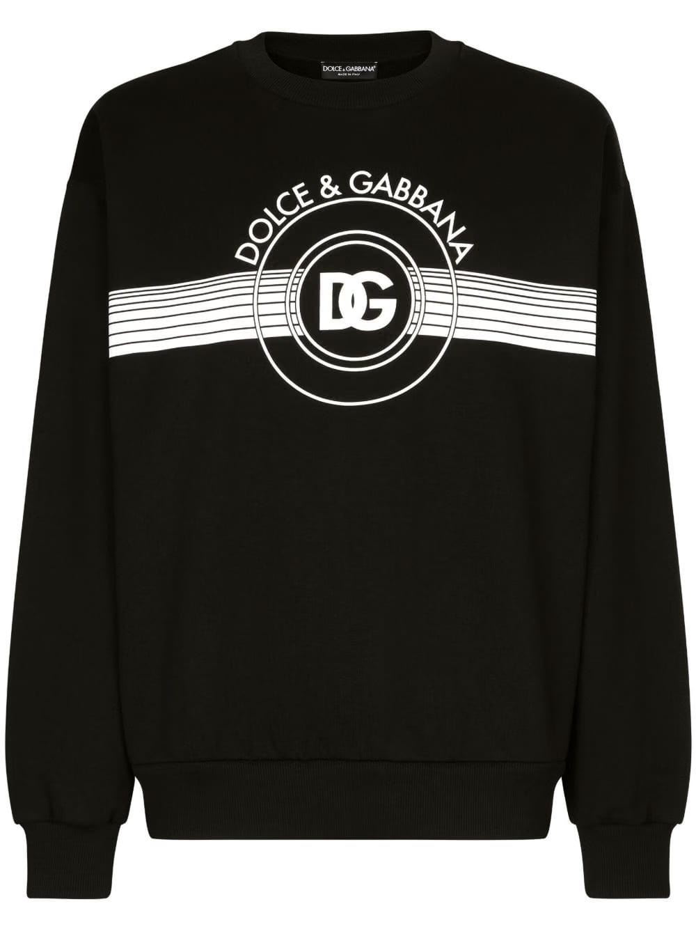 Dolce & Gabbana logo-print long-sleeved cotton sweatshirt