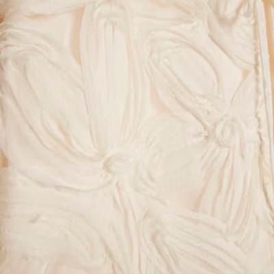 Cream Long Sleeve 3D Floral Jacket