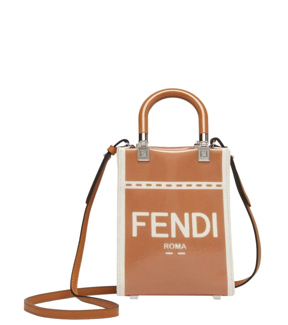 Fendi Brown Sunshine Mini Tote