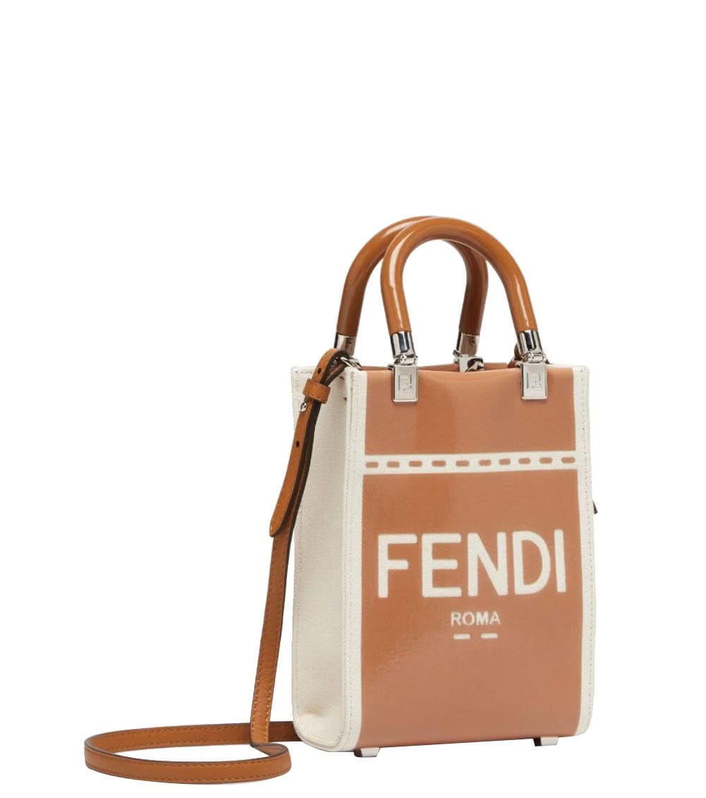 Fendi Brown Sunshine Mini Tote
