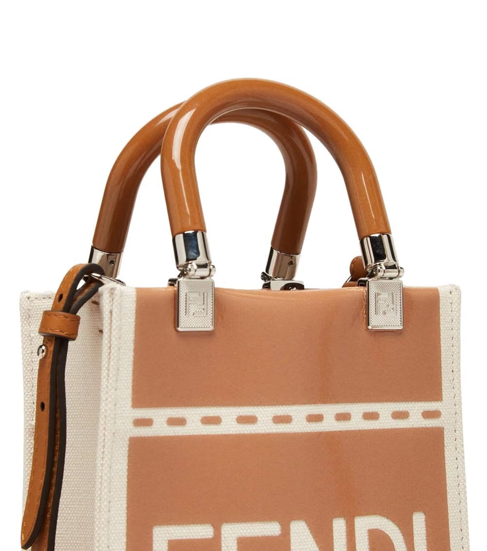 Fendi Brown Sunshine Mini Tote