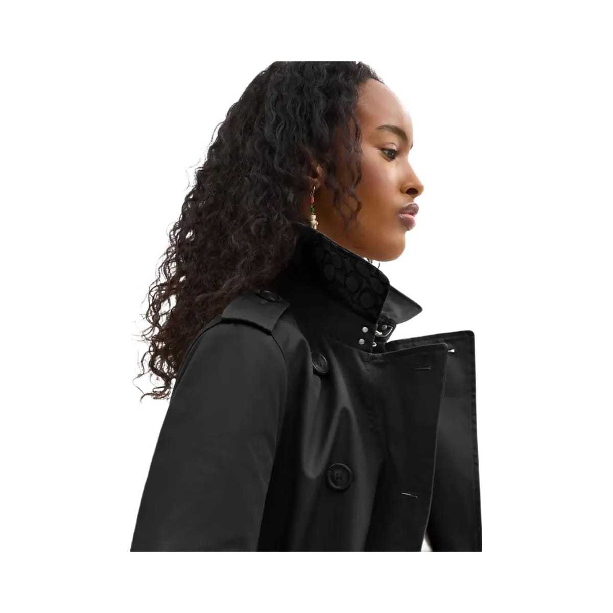 Coach Solid Mid Trench Black
