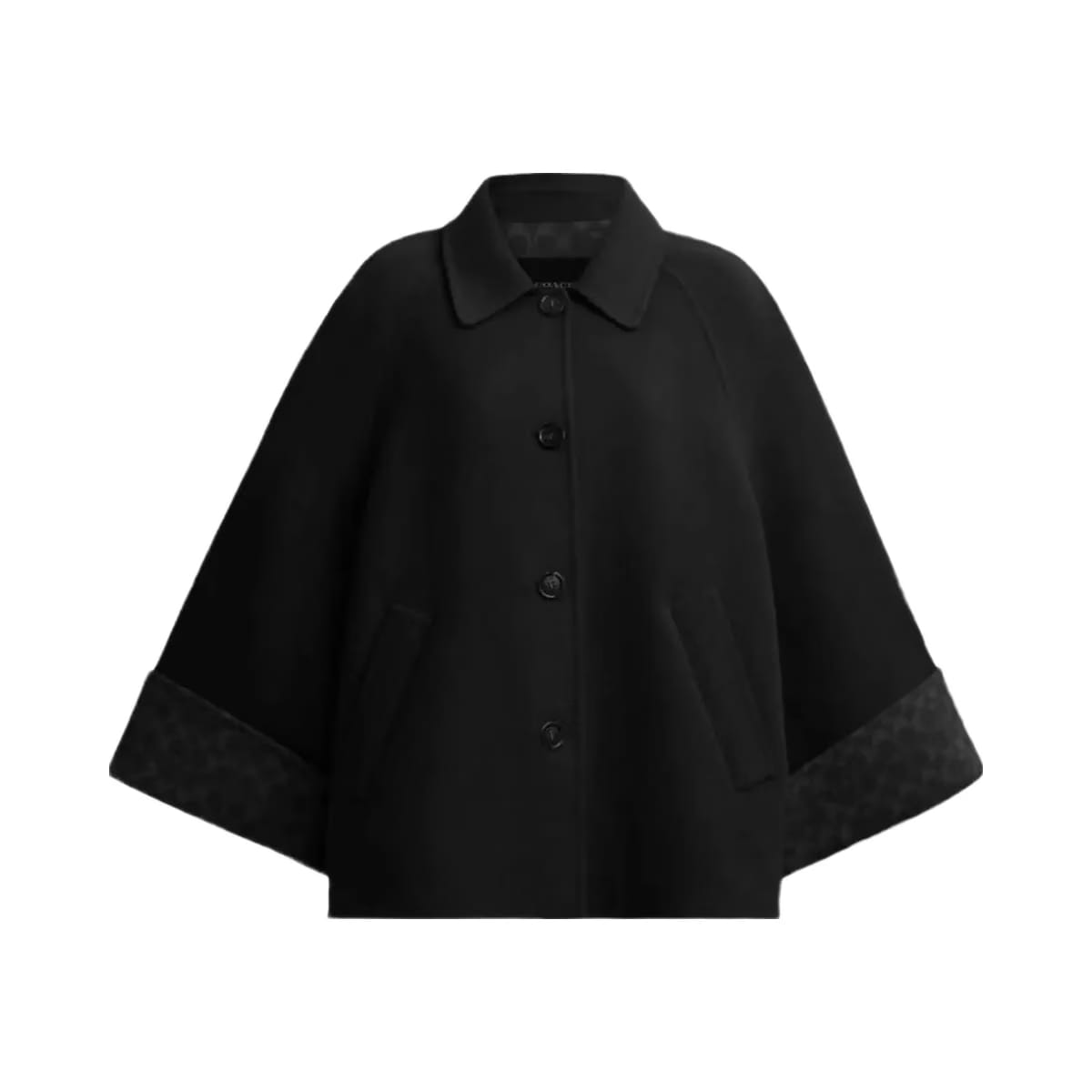 Coach Wool Swing Coat Black