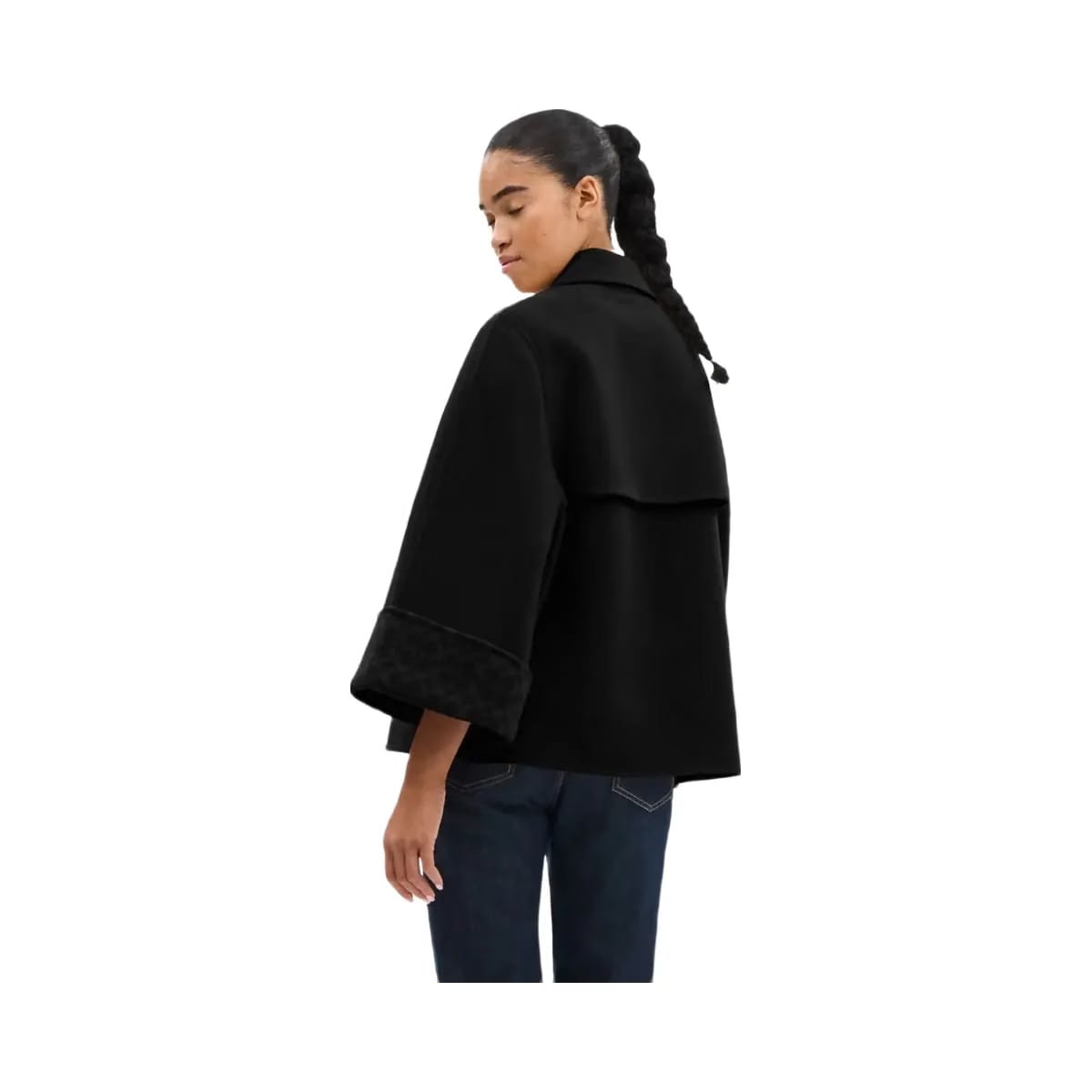 Coach Wool Swing Coat Black