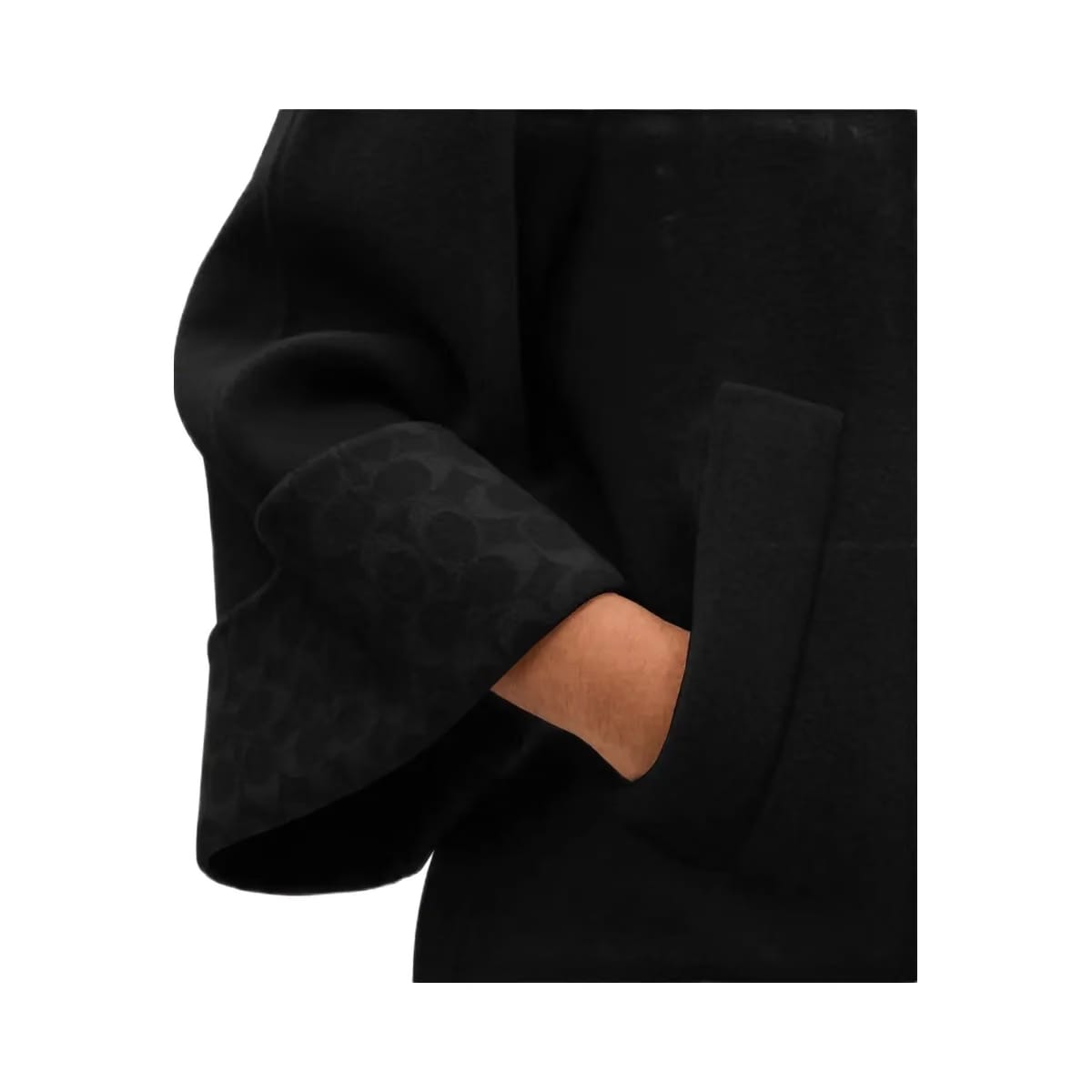 Coach Wool Swing Coat Black