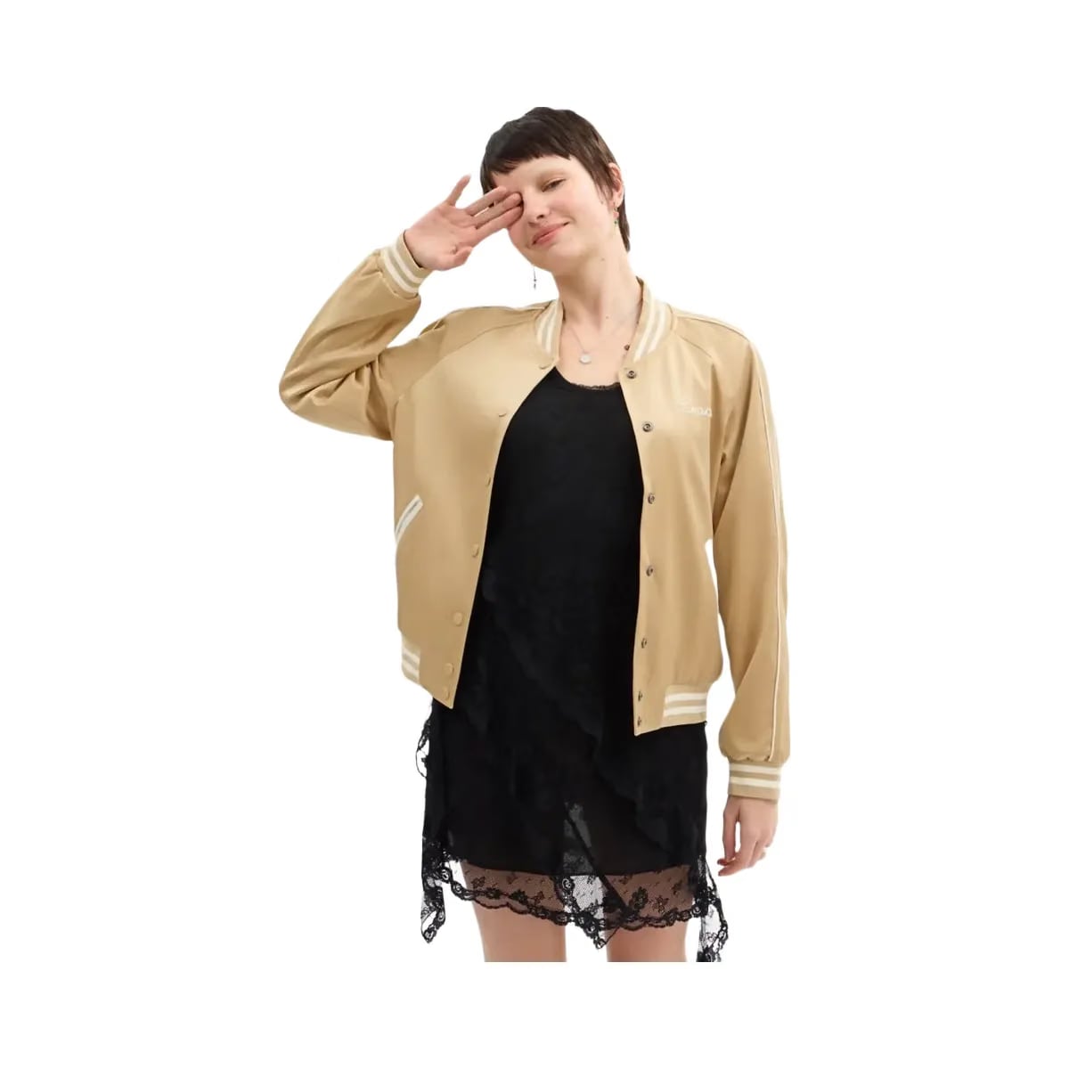 Coach Reversible Signature Souvenir Varsity Jacket Beige