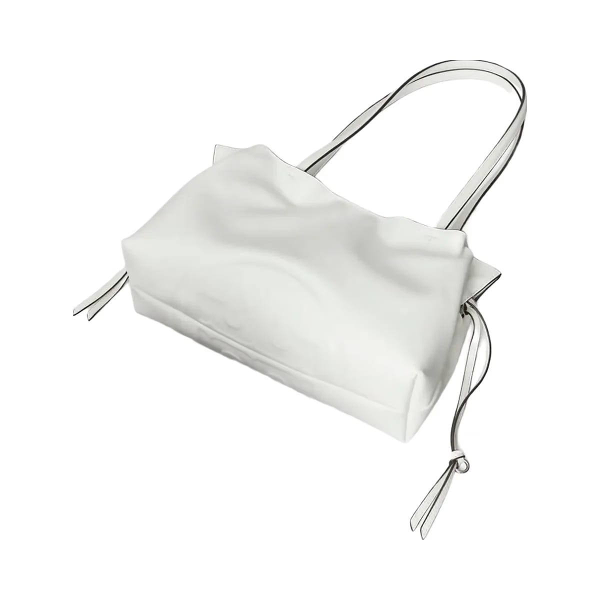 Tory Burch Small Ella natuura Drawstring Tote Bianco