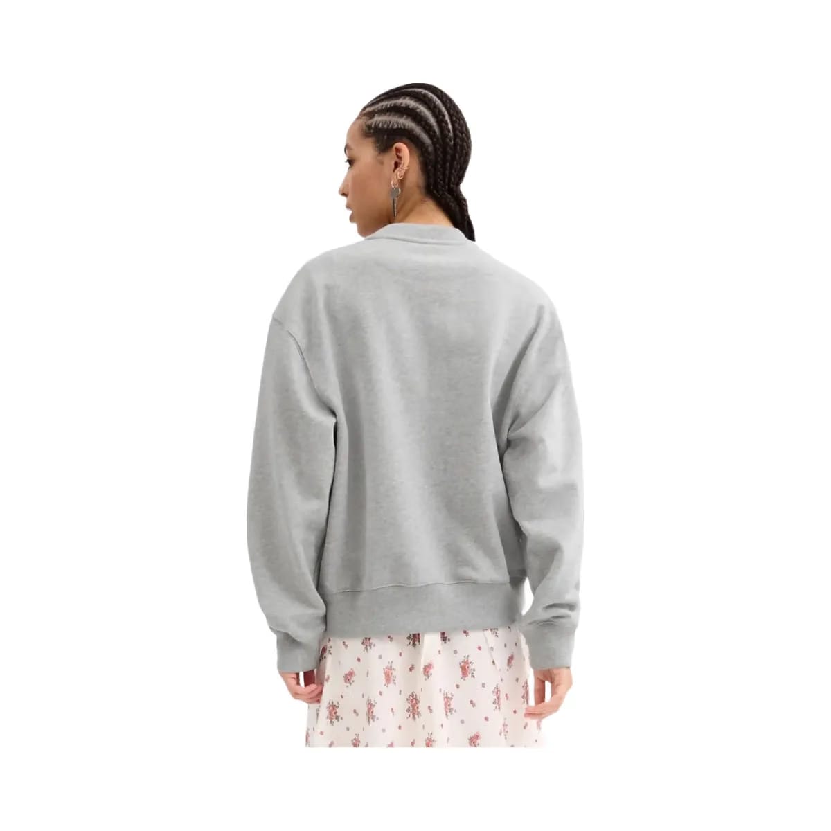 Coach Sporty Signature Boyfriend Crewneck Sweatshirt Heather Grey