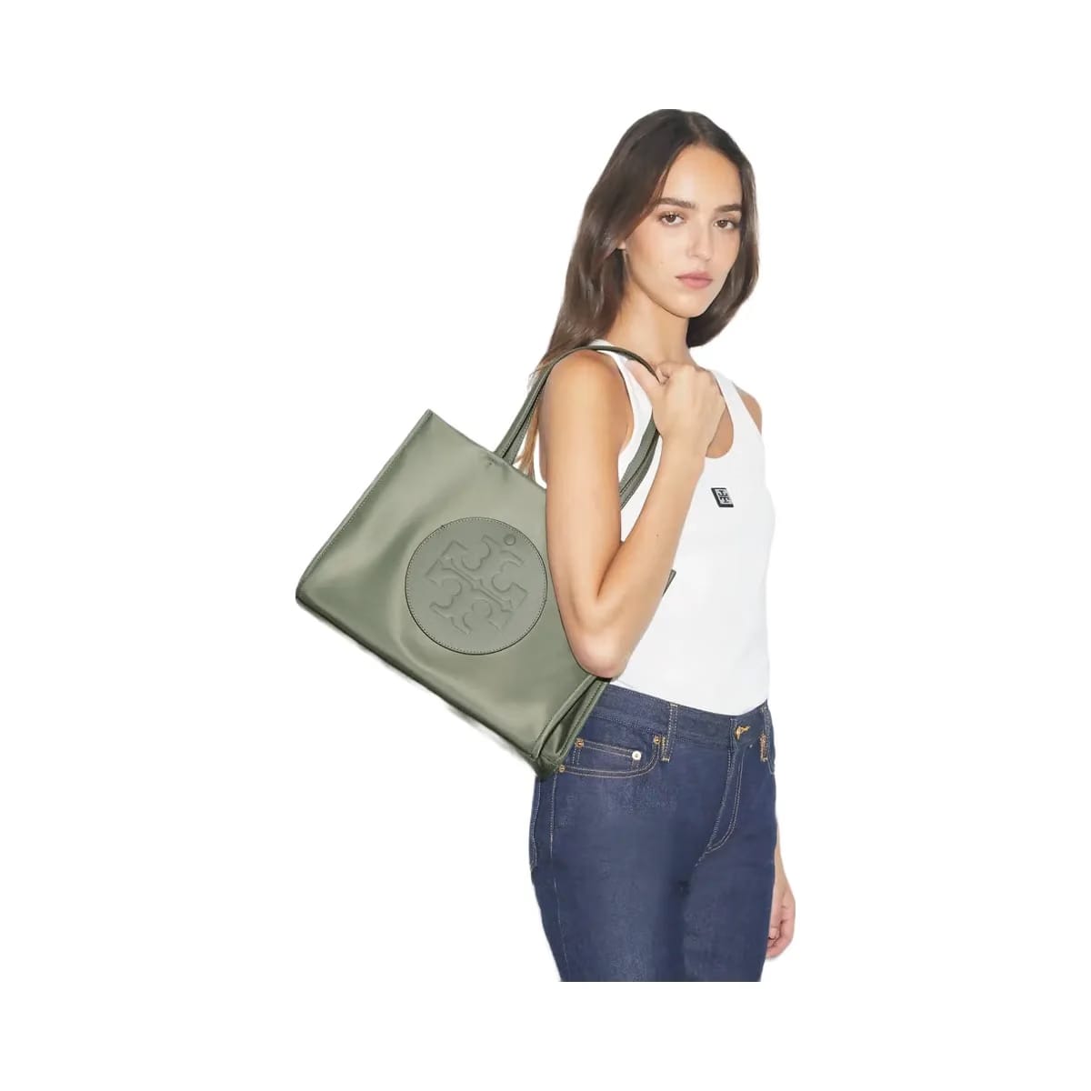 Tory Burch Small Ella Tote Stone