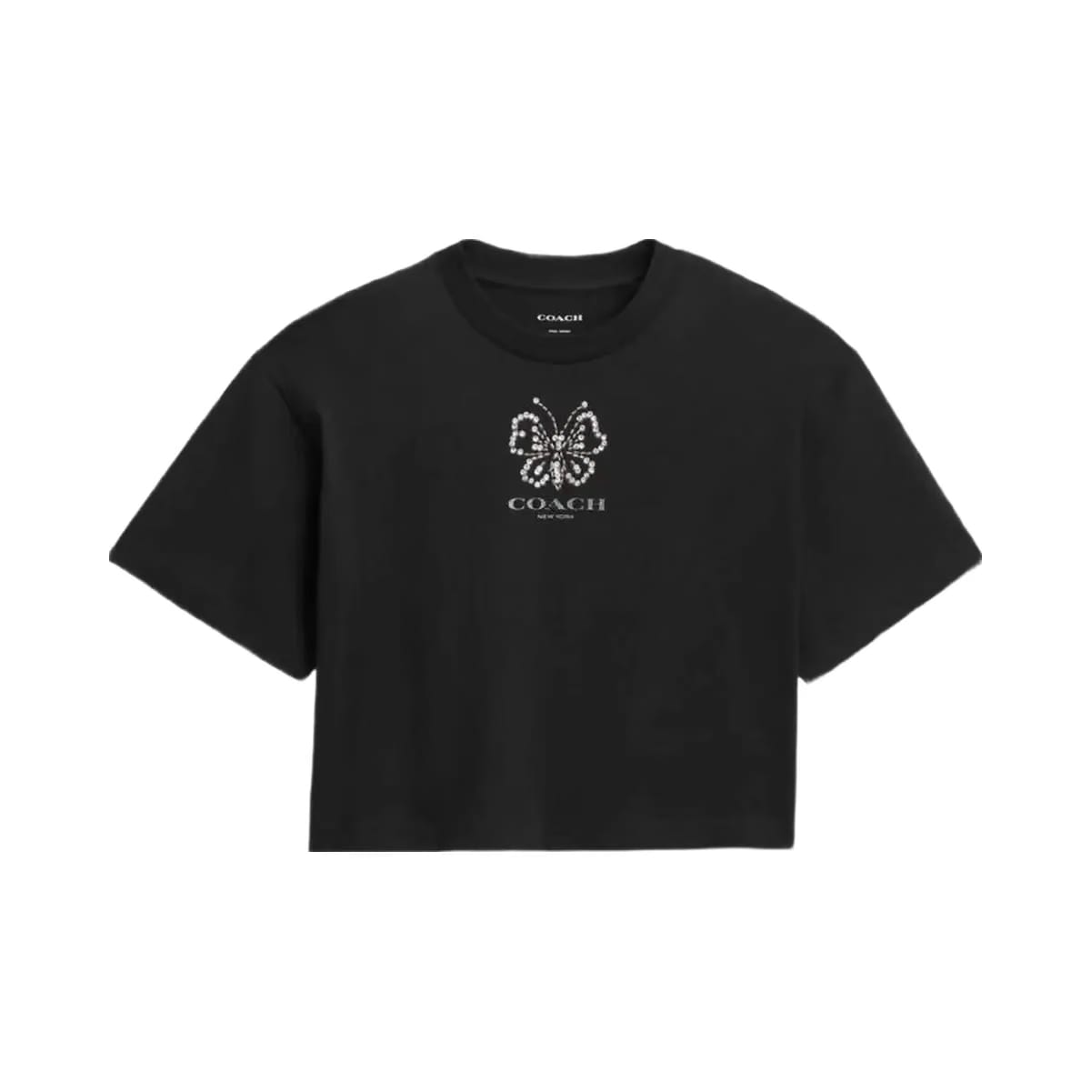 Coach Butterfly Cropped T-Shirt Black