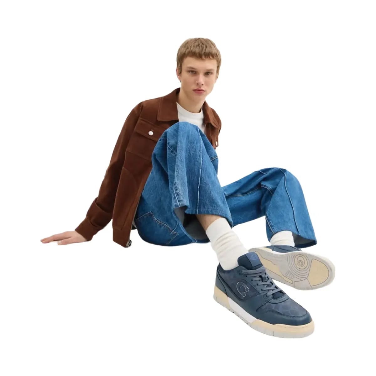Coach Men's Soho Sneaker With Signature Canvas Denim Denim