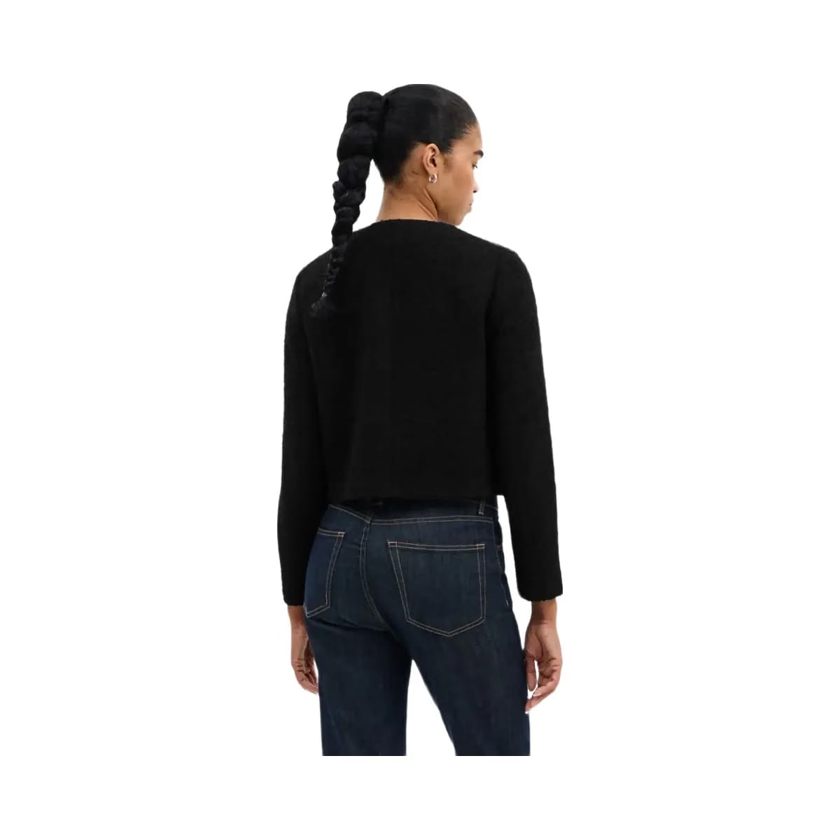Coach Boucle Cardigan Jacket Black