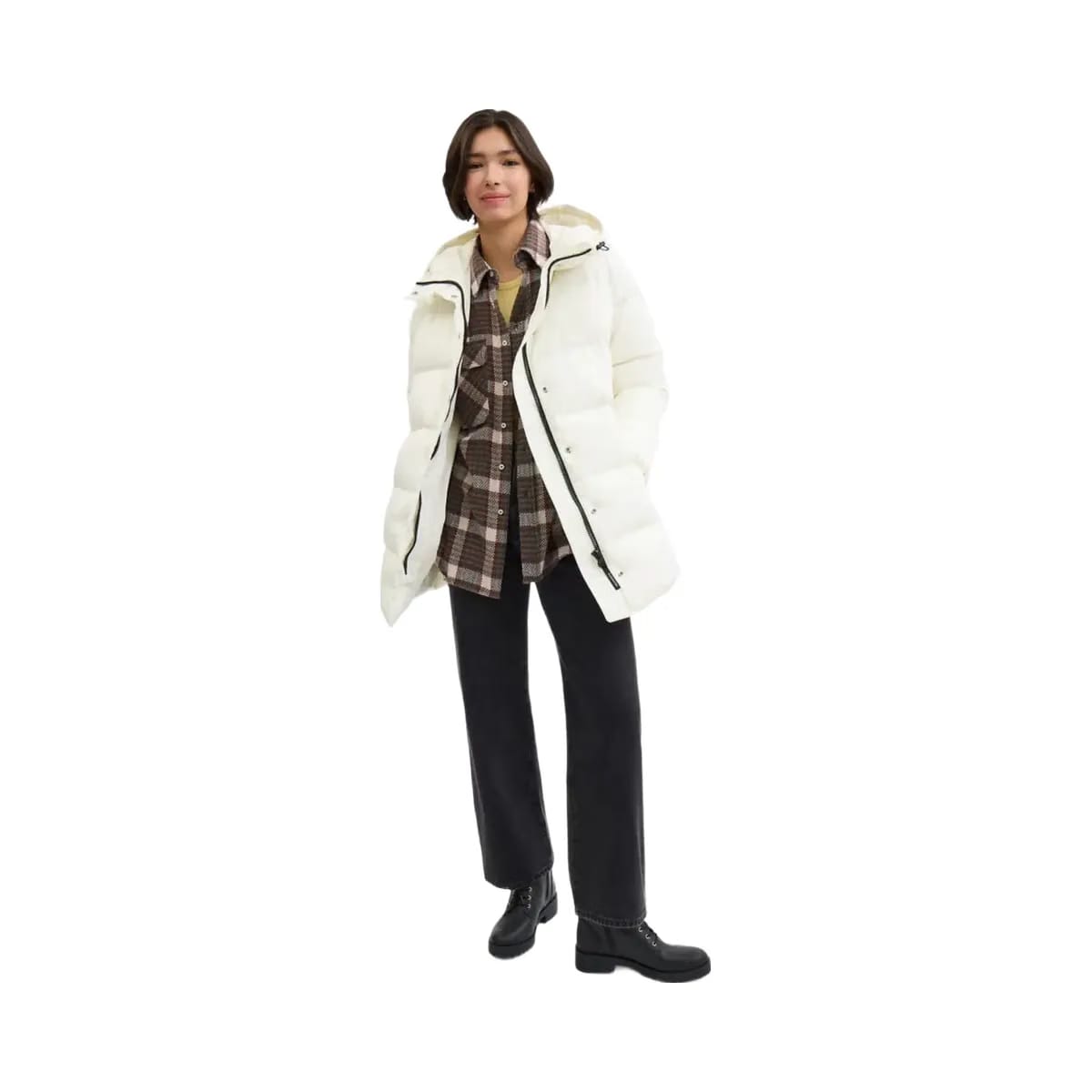 Coach Mid Puffer In Recycled Polyester Cream