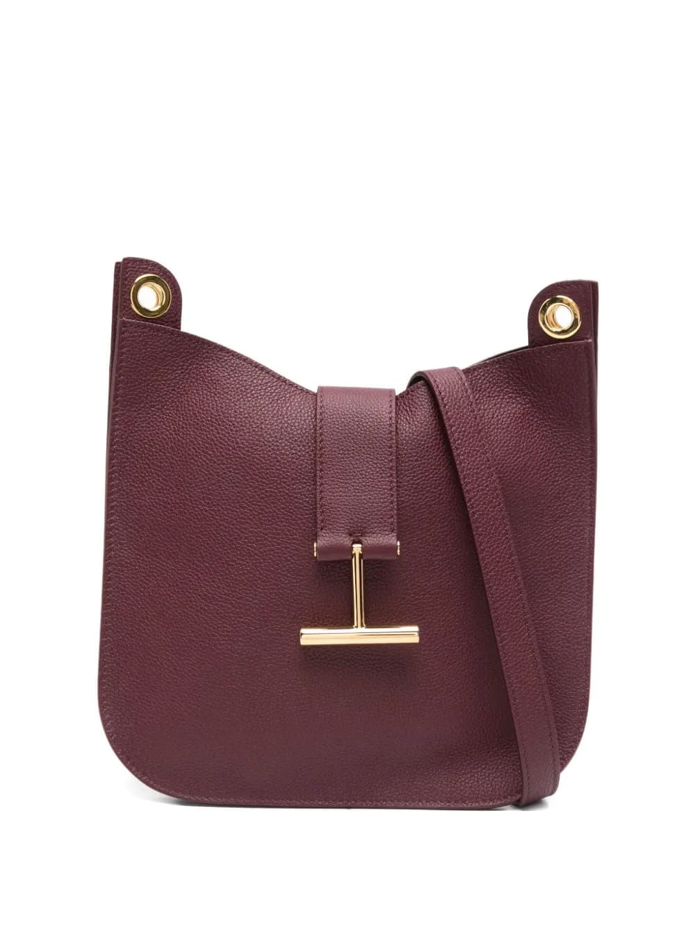 small leather T-bar shoulder bag