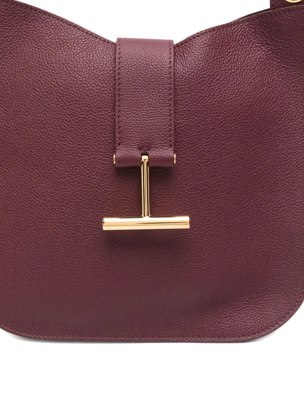 small leather T-bar shoulder bag