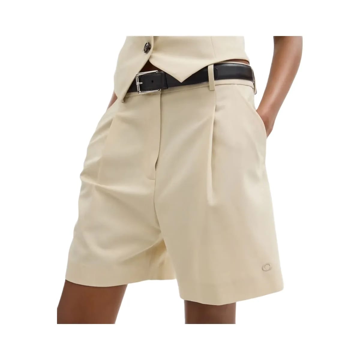 Coach Tailored Shorts In Recycled Polyester Sand
