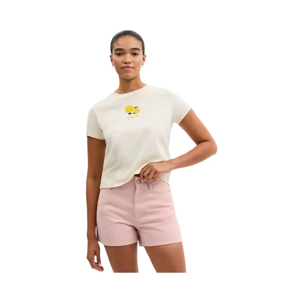 Coach Colorful Signature Denim Shorts Pink