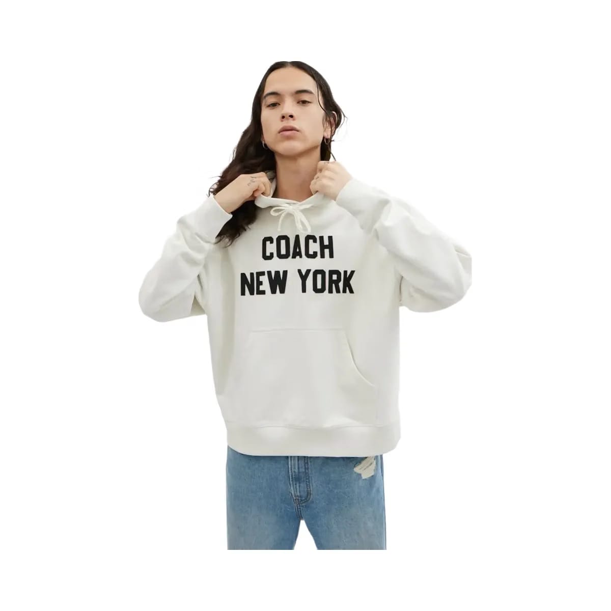 Coach Hoodie Sweatshirt Cream