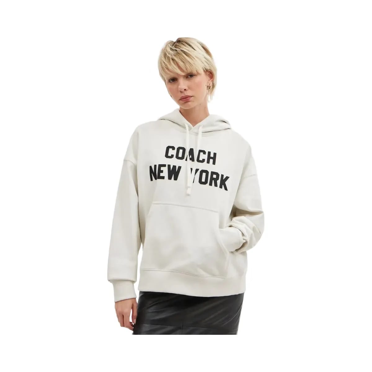 Coach Hoodie Sweatshirt Cream