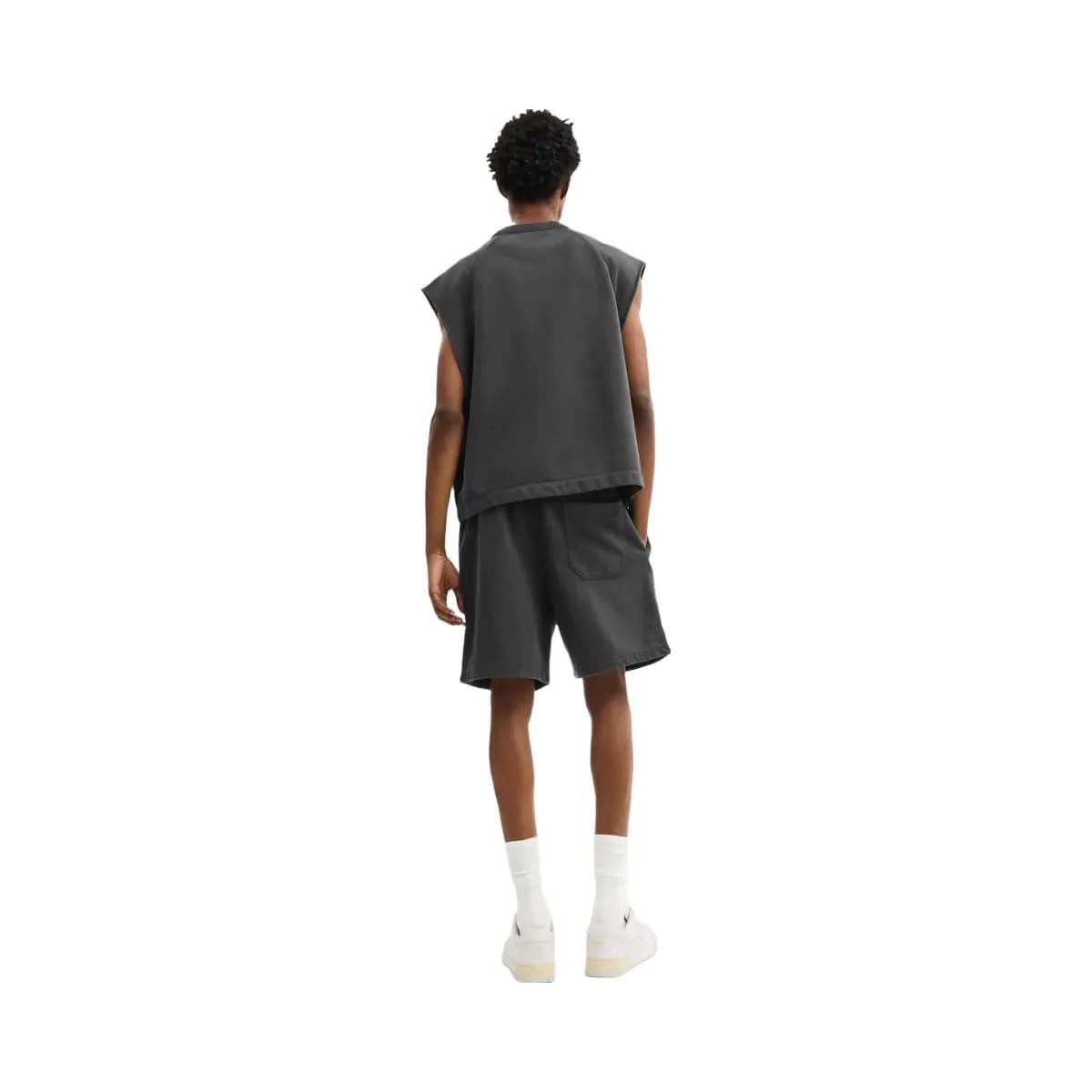 Coach Sleeveless Garment Dye Crewneck Black