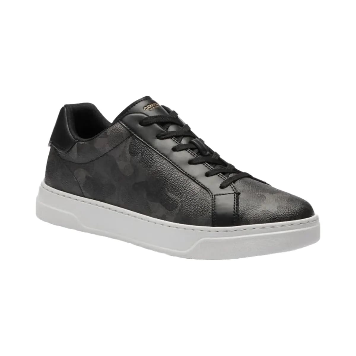 Coach Men's High Line Sneaker In Signature Camo Print Camo Black