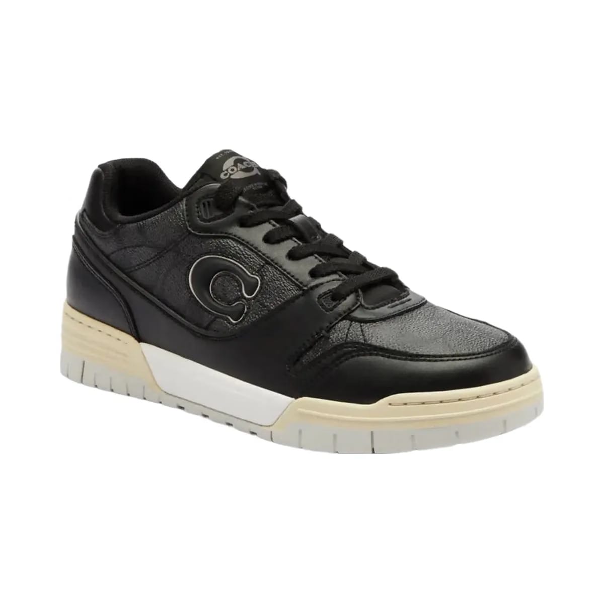 Coach Soho Sneaker In Signature Canvas Charcoal Black