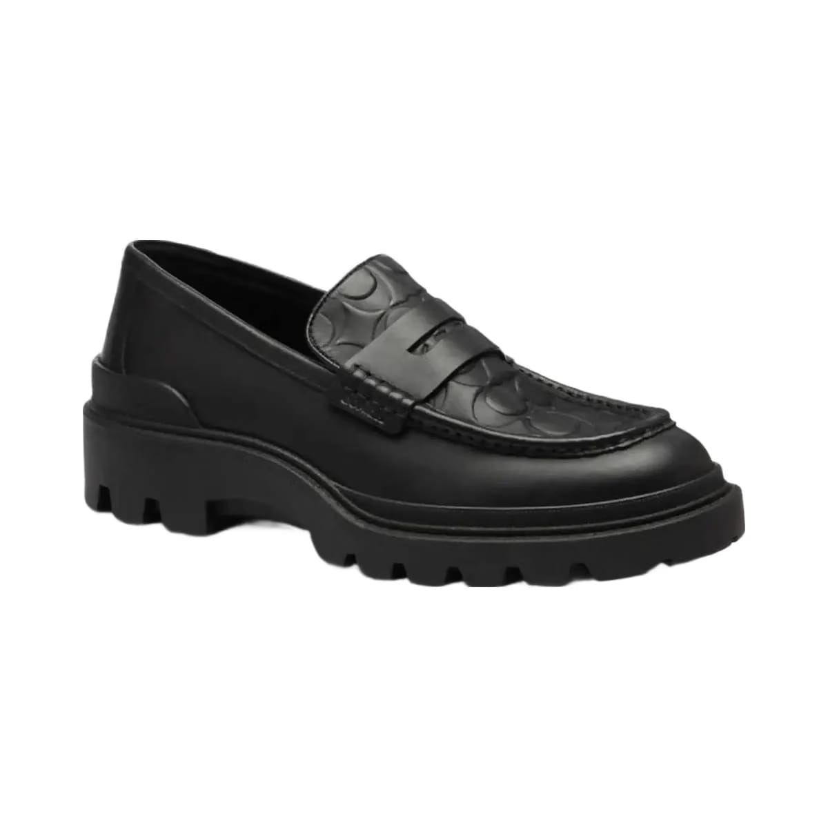 Coach Men's Loafer In Signature Leather Black
