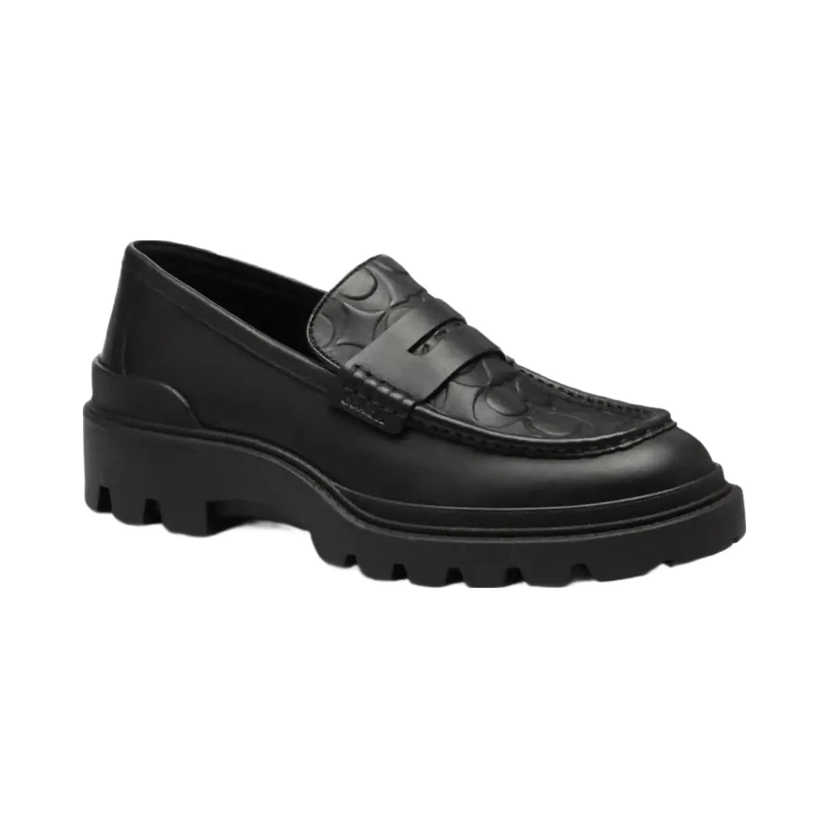 Coach Men's Loafer In Signature Leather Black