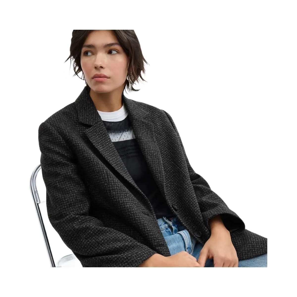 Coach Tailored Wool Jacket Black