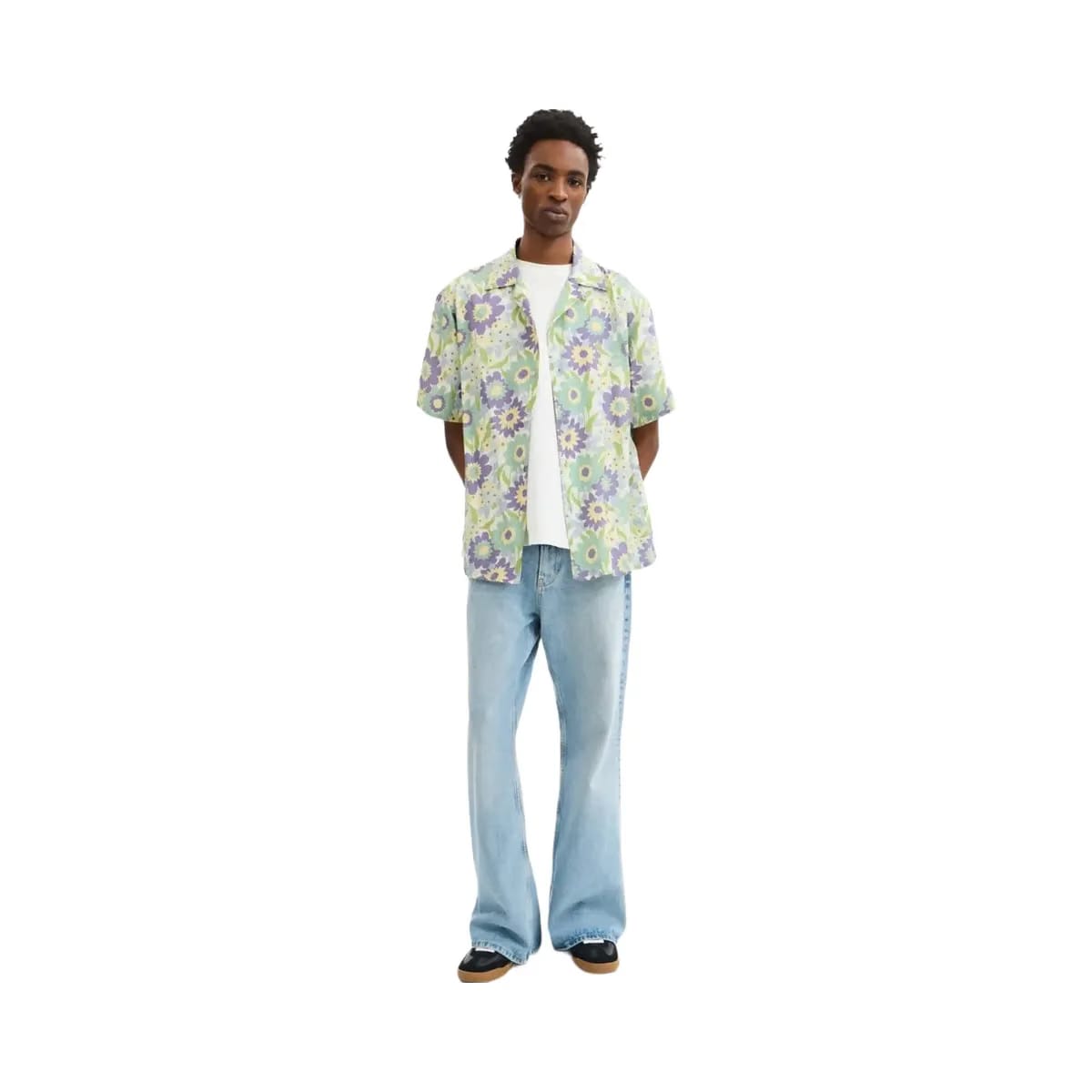 Coach Floral Camp Shirt Purple Floral