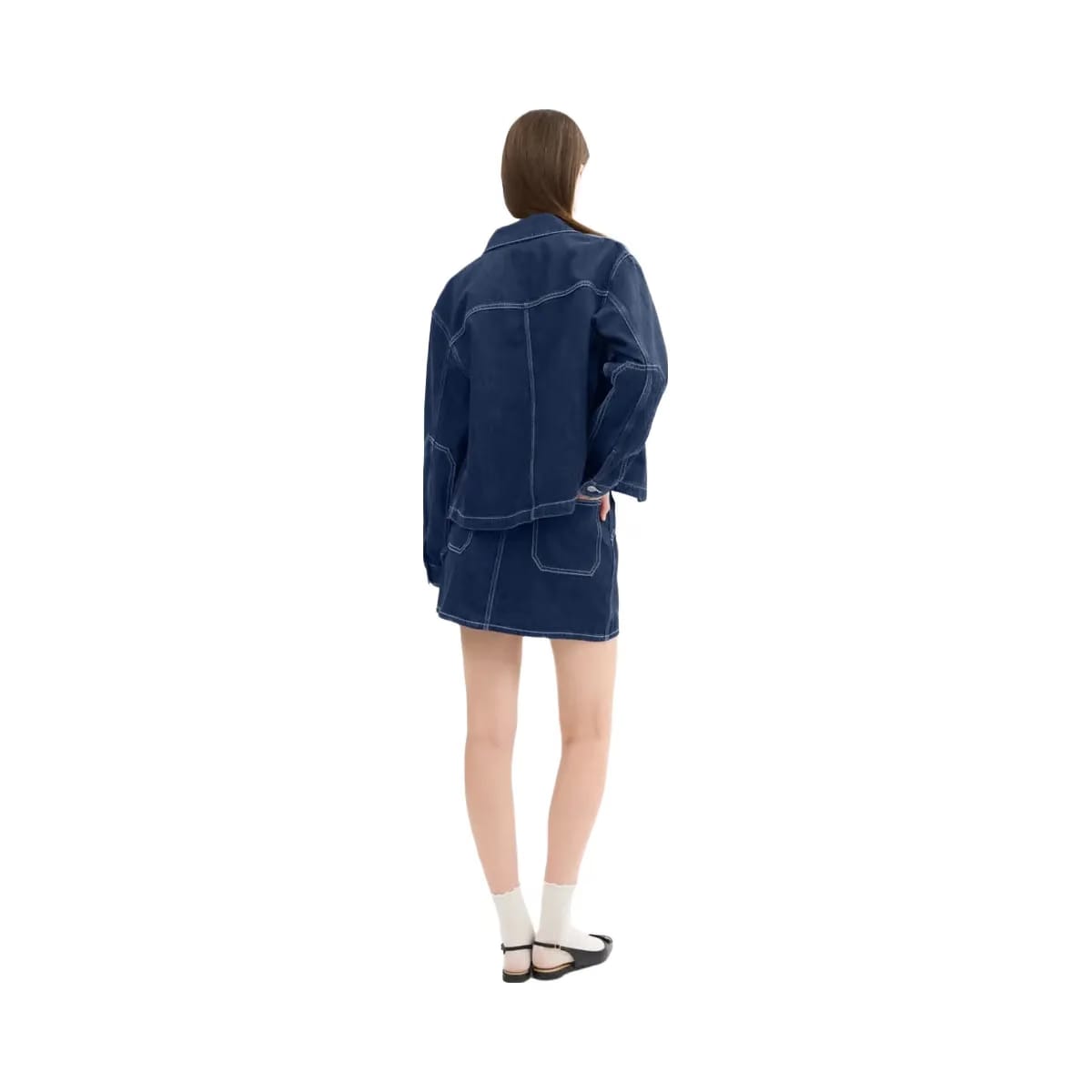 Coach Denim Utility Skirt Dark Denim