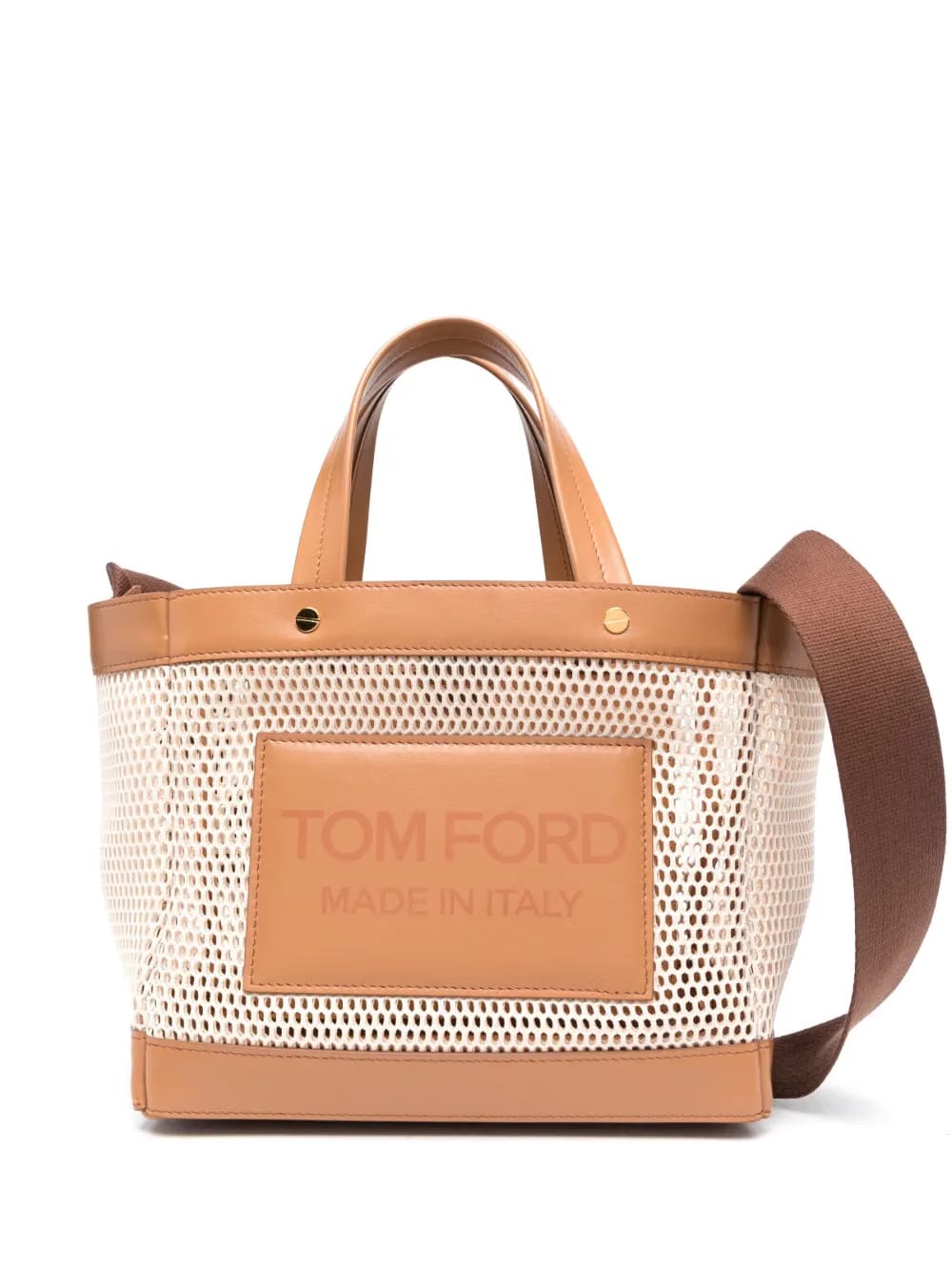 mesh-panelled shopping bag