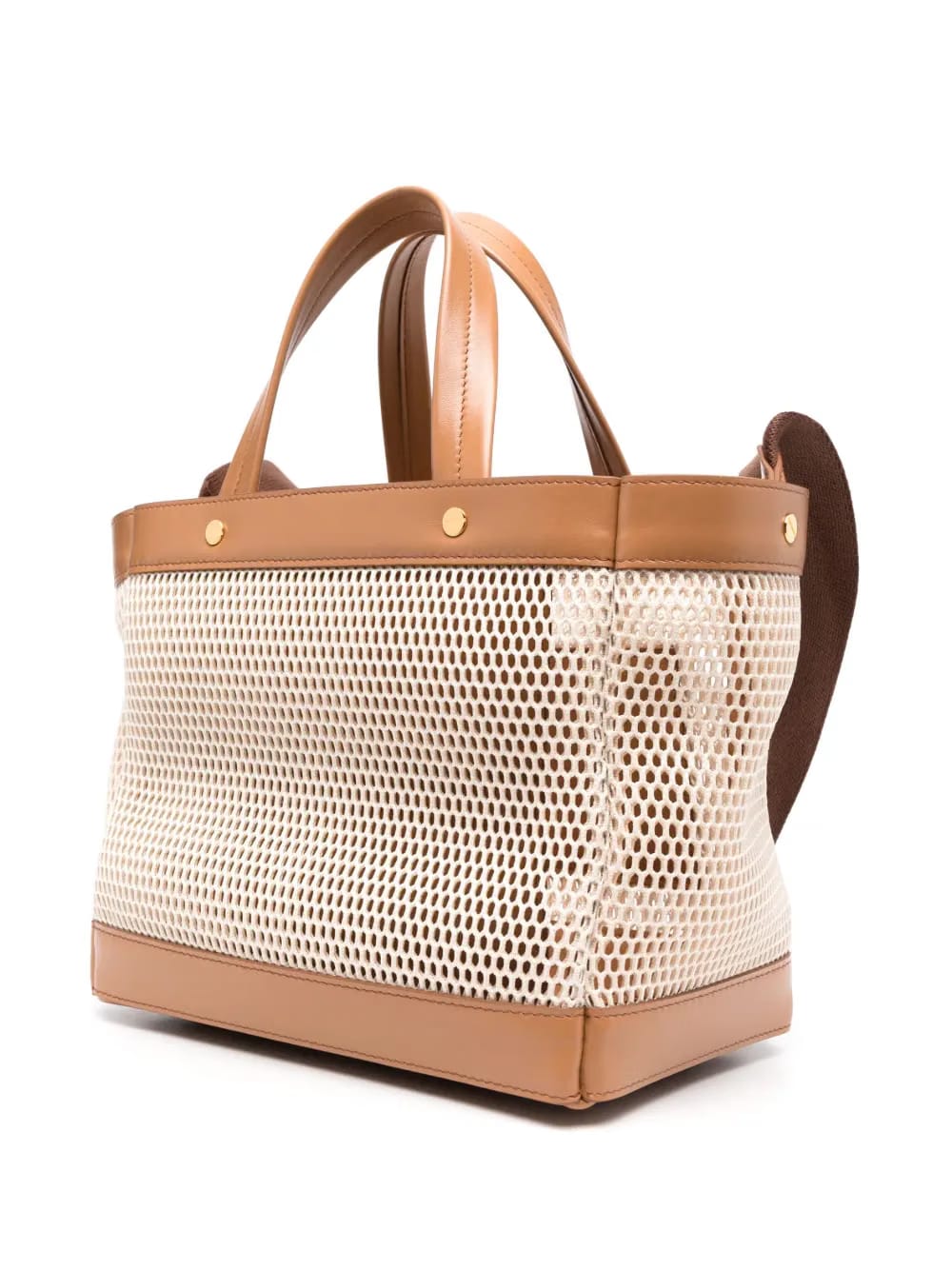 mesh-panelled shopping bag