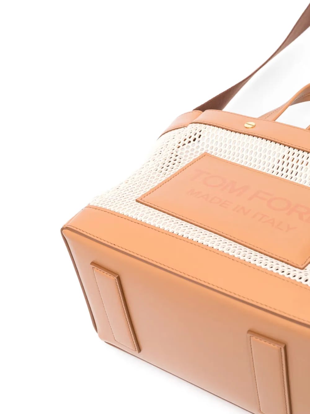 mesh-panelled shopping bag