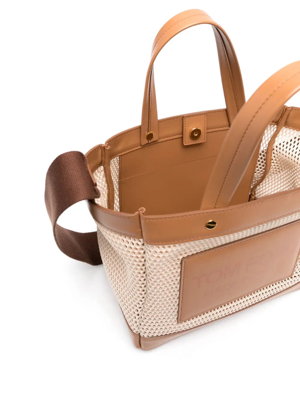 mesh-panelled shopping bag
