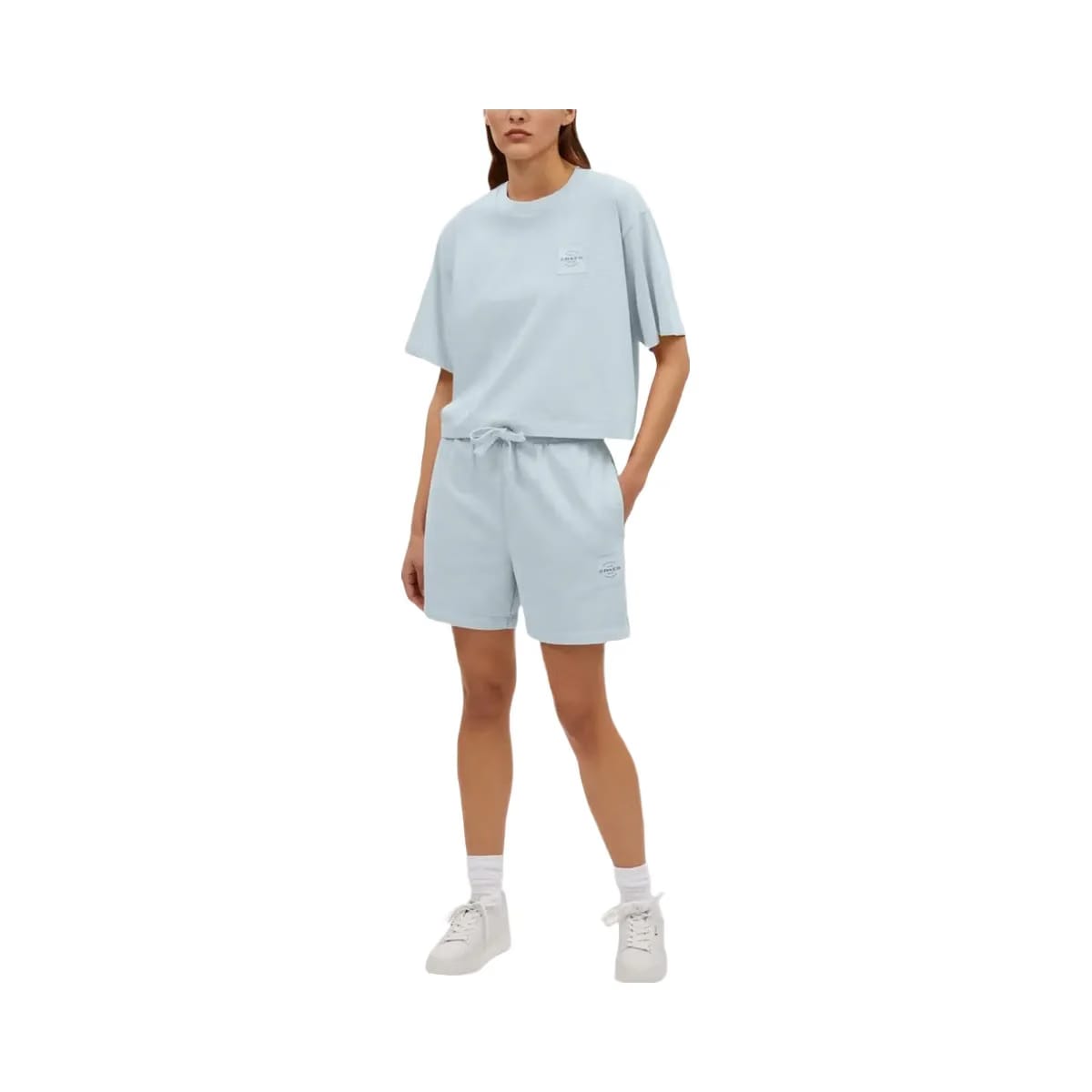 Coach Garment Dye Track Shorts Dusty Blue