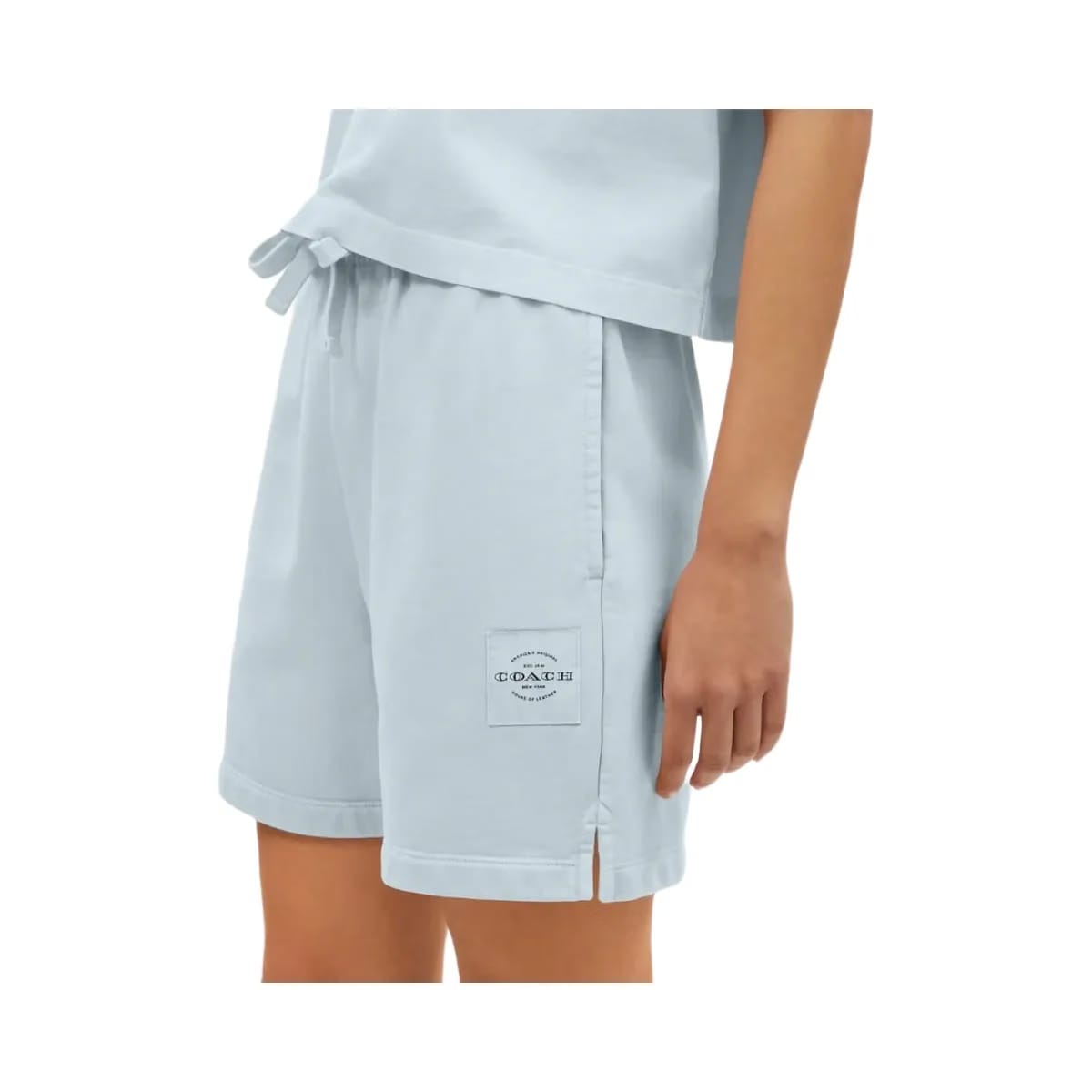 Coach Garment Dye Track Shorts Dusty Blue